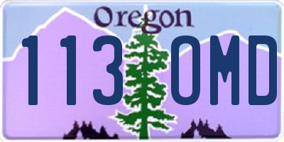 OR license plate 113OMD