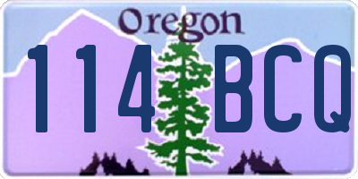 OR license plate 114BCQ