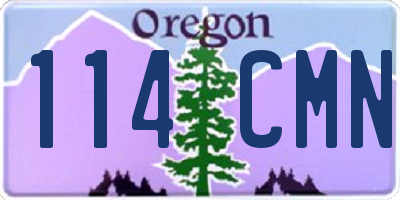 OR license plate 114CMN