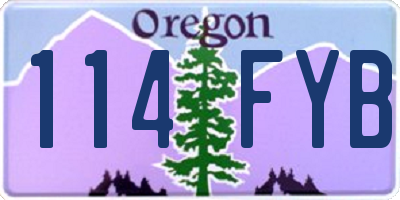 OR license plate 114FYB