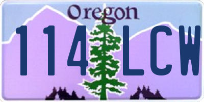 OR license plate 114LCW