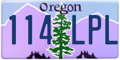 OR license plate 114LPL