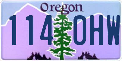 OR license plate 114OHW