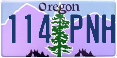 OR license plate 114PNH