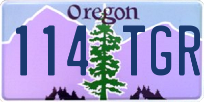 OR license plate 114TGR