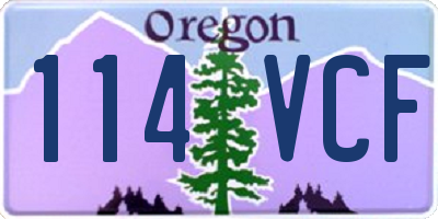 OR license plate 114VCF