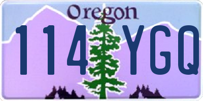 OR license plate 114YGQ