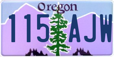 OR license plate 115AJW