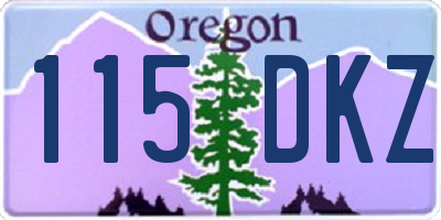 OR license plate 115DKZ