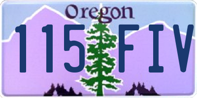 OR license plate 115FIV