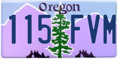OR license plate 115FVM
