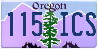 OR license plate 115ICS