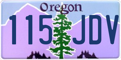 OR license plate 115JDV