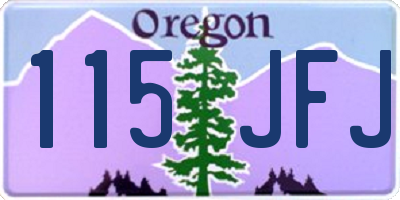 OR license plate 115JFJ