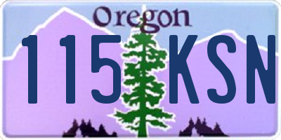 OR license plate 115KSN