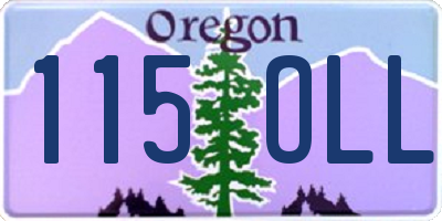 OR license plate 115OLL