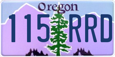 OR license plate 115RRD