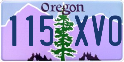 OR license plate 115XVO