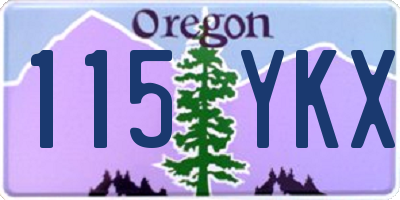 OR license plate 115YKX