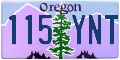 OR license plate 115YNT