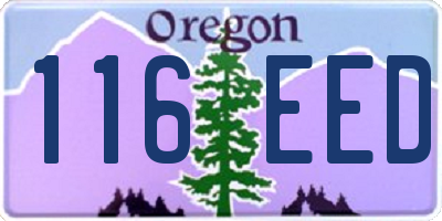 OR license plate 116EED
