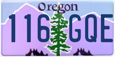OR license plate 116GQE
