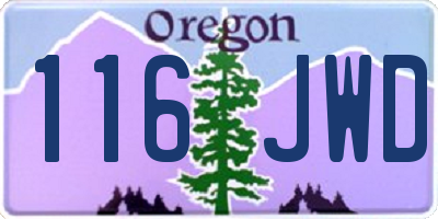 OR license plate 116JWD