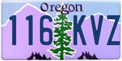 OR license plate 116KVZ