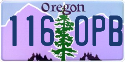 OR license plate 116OPB