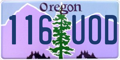OR license plate 116UOD