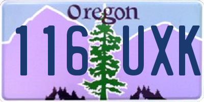 OR license plate 116UXK