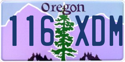OR license plate 116XDM