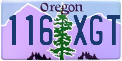 OR license plate 116XGT