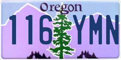 OR license plate 116YMN