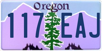 OR license plate 117EAJ