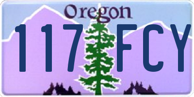 OR license plate 117FCY