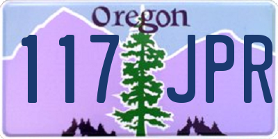 OR license plate 117JPR
