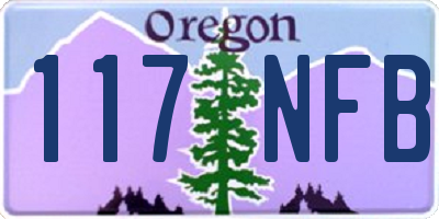 OR license plate 117NFB