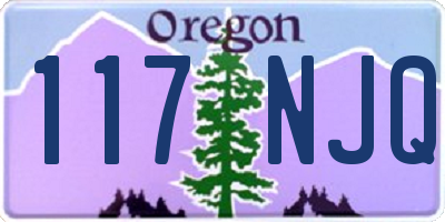 OR license plate 117NJQ