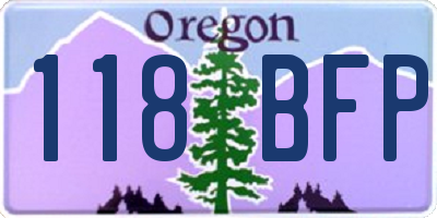 OR license plate 118BFP