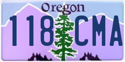OR license plate 118CMA