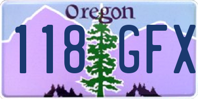 OR license plate 118GFX