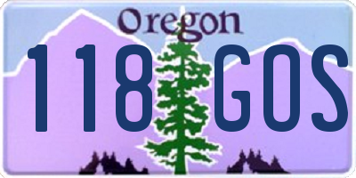 OR license plate 118GOS