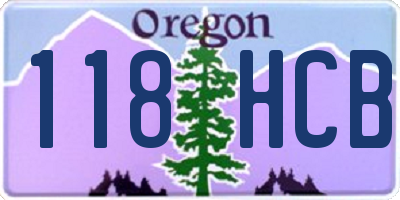 OR license plate 118HCB