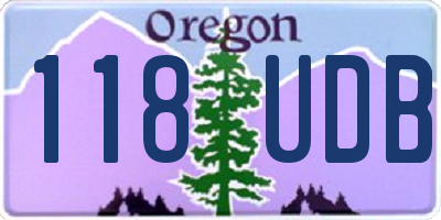 OR license plate 118UDB