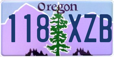 OR license plate 118XZB