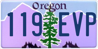 OR license plate 119EVP