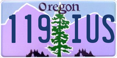 OR license plate 119IUS