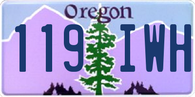 OR license plate 119IWH