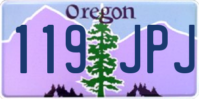 OR license plate 119JPJ